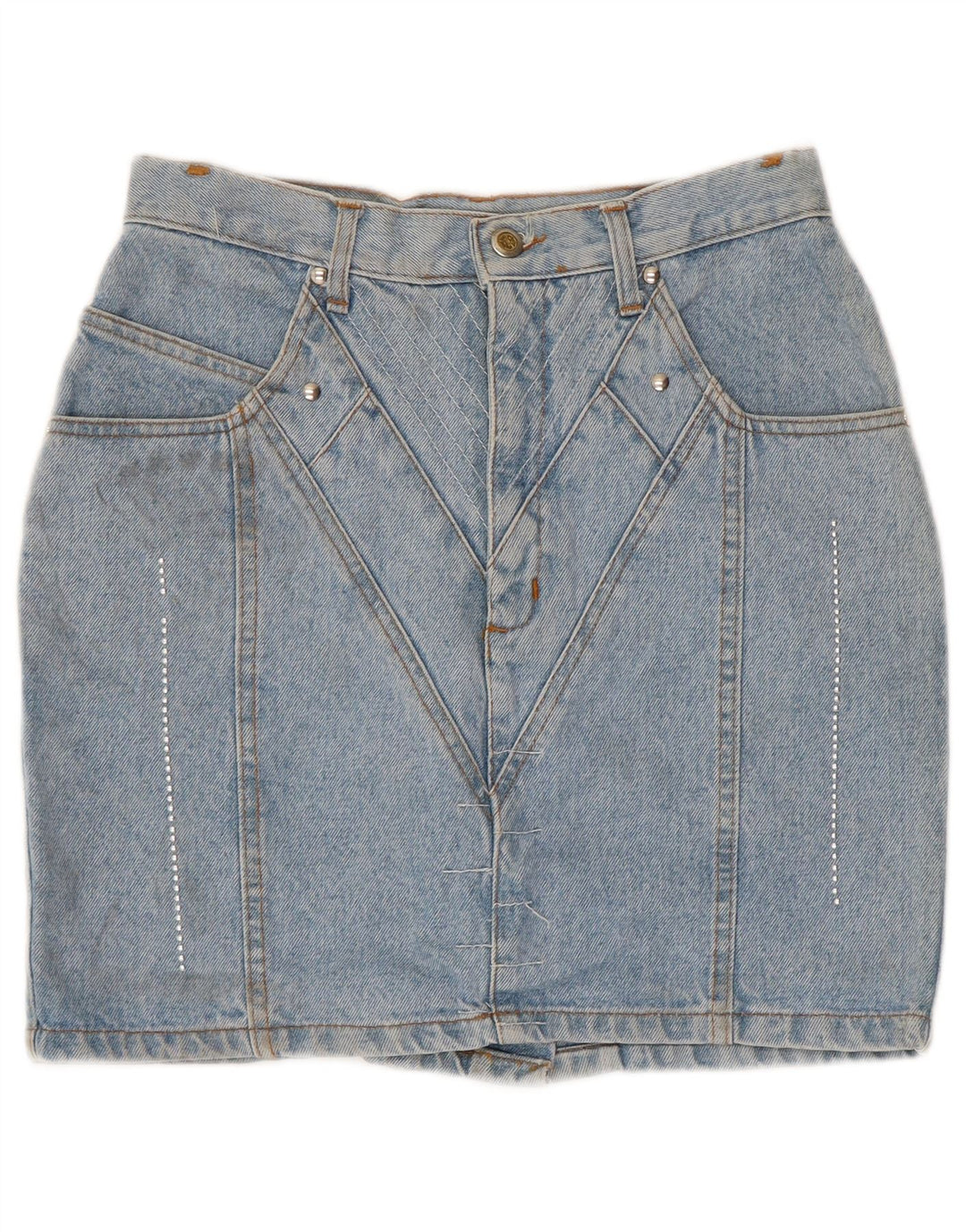 Fusta mini denim pentru femei Jinglers W28 bumbac albastru mediu