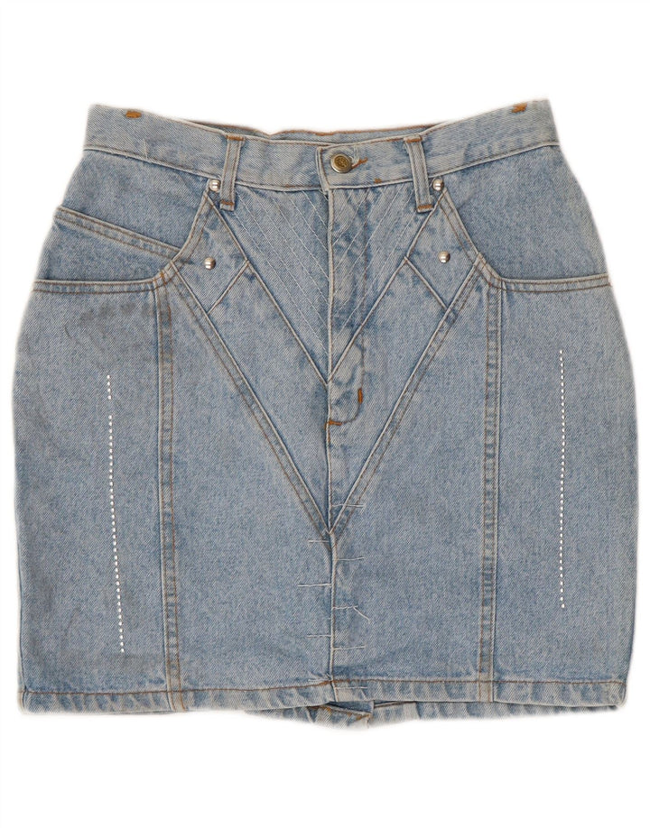 Fusta mini denim pentru femei Jinglers W28 bumbac albastru mediu