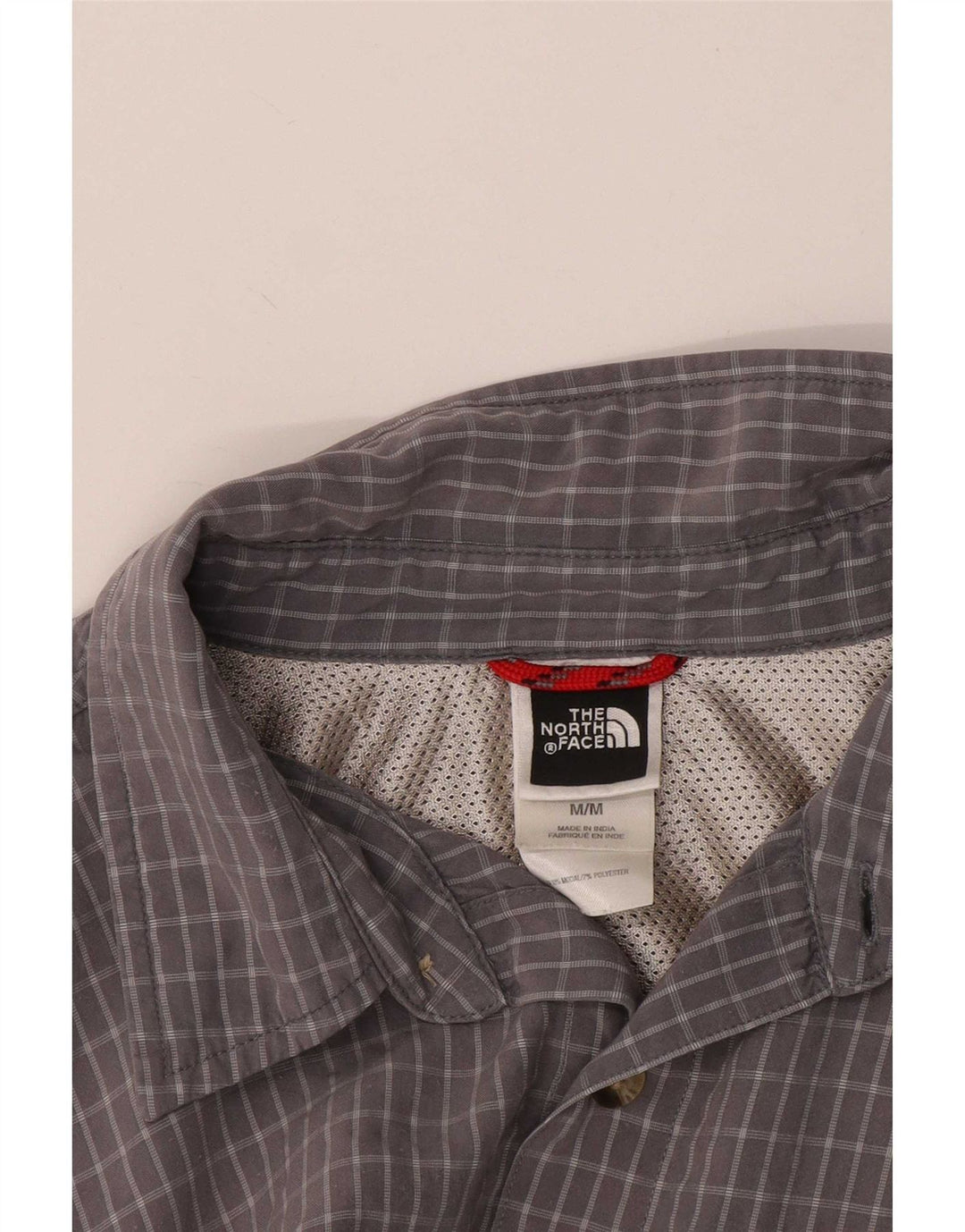 Cămașă cu mânecă scurtă pentru bărbați The North Face, modal cu carouri, gri mediu