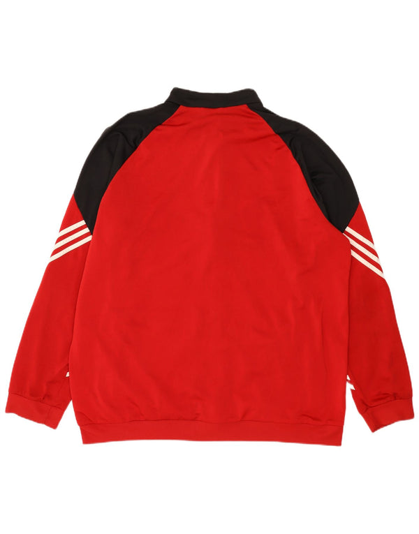 Jachetă de trening pentru bărbați Adidas, 2XL, roșu, poliester color bloc