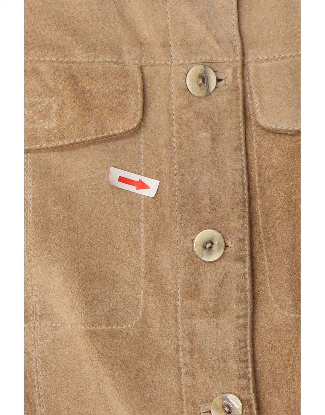 Gilet de damă vintage din piele intoarsa EU 40 Medium Beige Piele