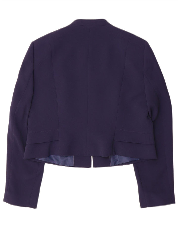 Jachetă pentru femei PRECIS Crop Open Blazer UK 14 Medium Bleumarin Poliester