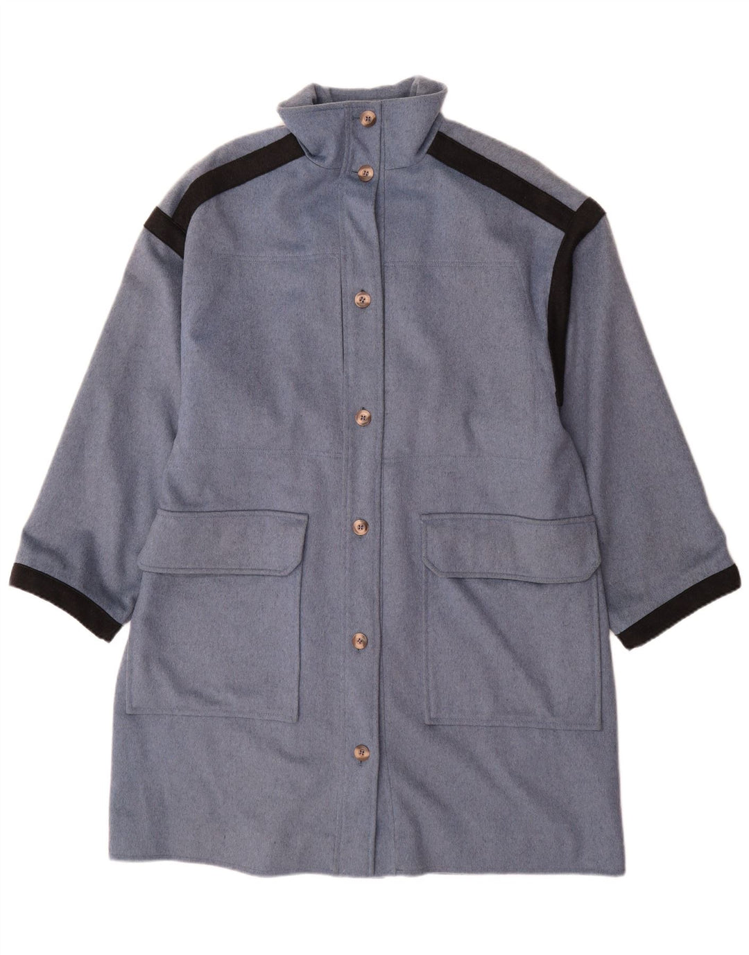 PENNY BLACK Womens Overcoat UK 18 XL Blue Colourblock