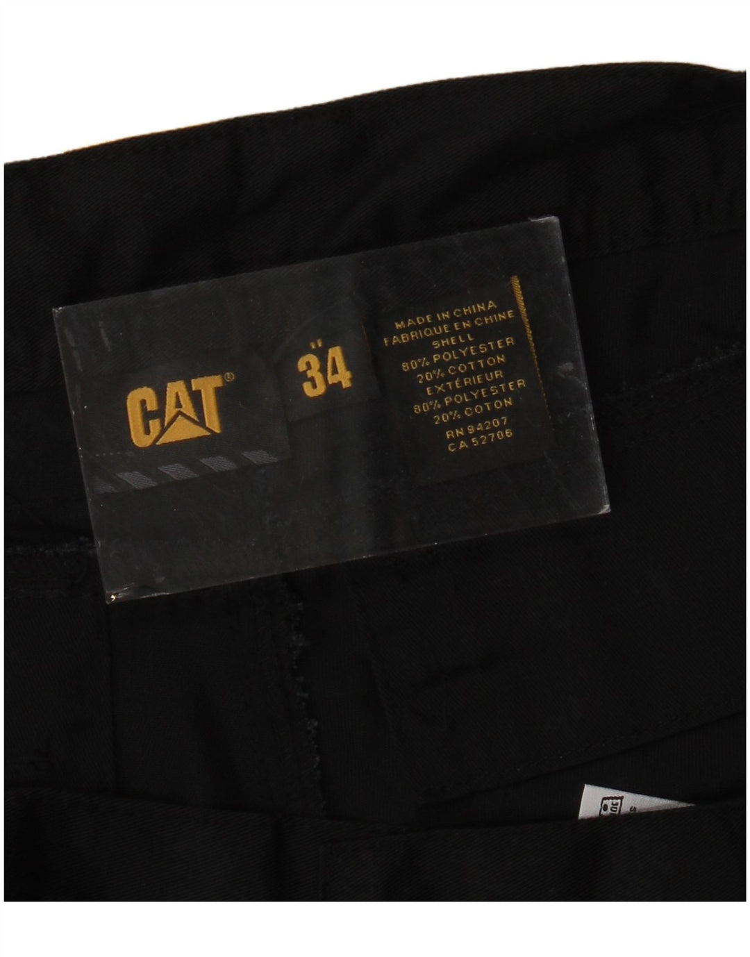 Pantaloni scurți cargo CATERPILLAR pentru bărbați W34, poliester negru mare