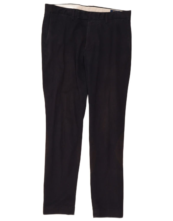 Pantaloni de costum Polo Ralph Lauren Slim Fit pentru bărbați L34 L32 Bumbac bleumarin