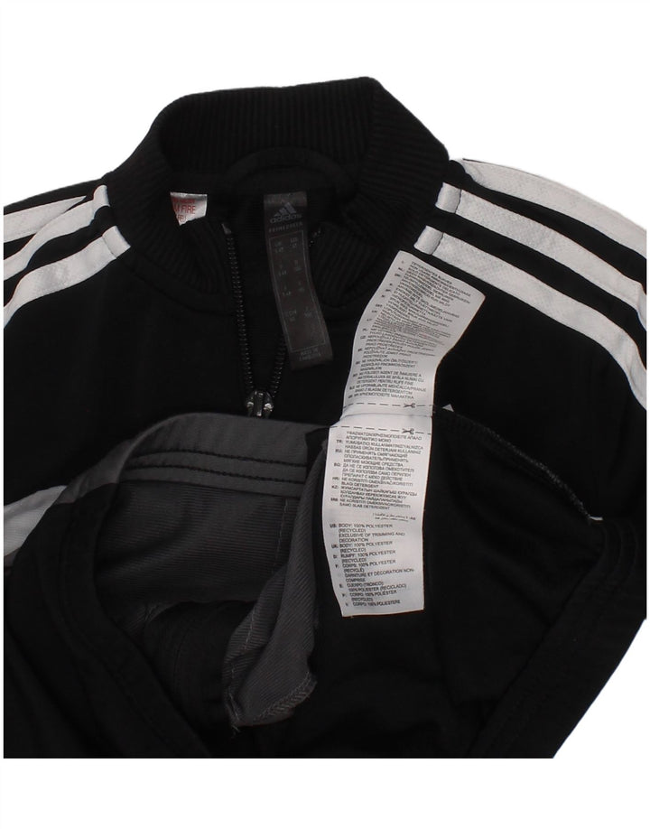 Jachetă pentru trening Adidas pentru băieți 3-4 ani, negru, poliester