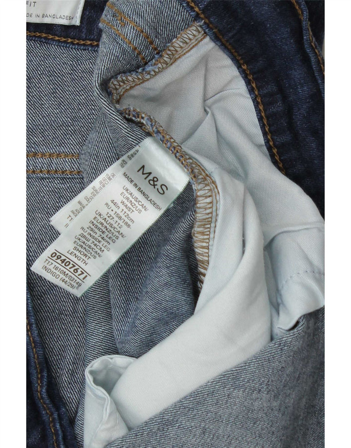 Blugi conici pentru bărbați Marks & Spencer W44 L29 Bumbac bleumarin