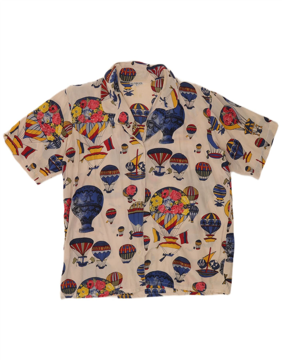 Cămașă pentru femei VINTAGE, supradimensionată, cu model abstract, UK 18 XL, multicoloră