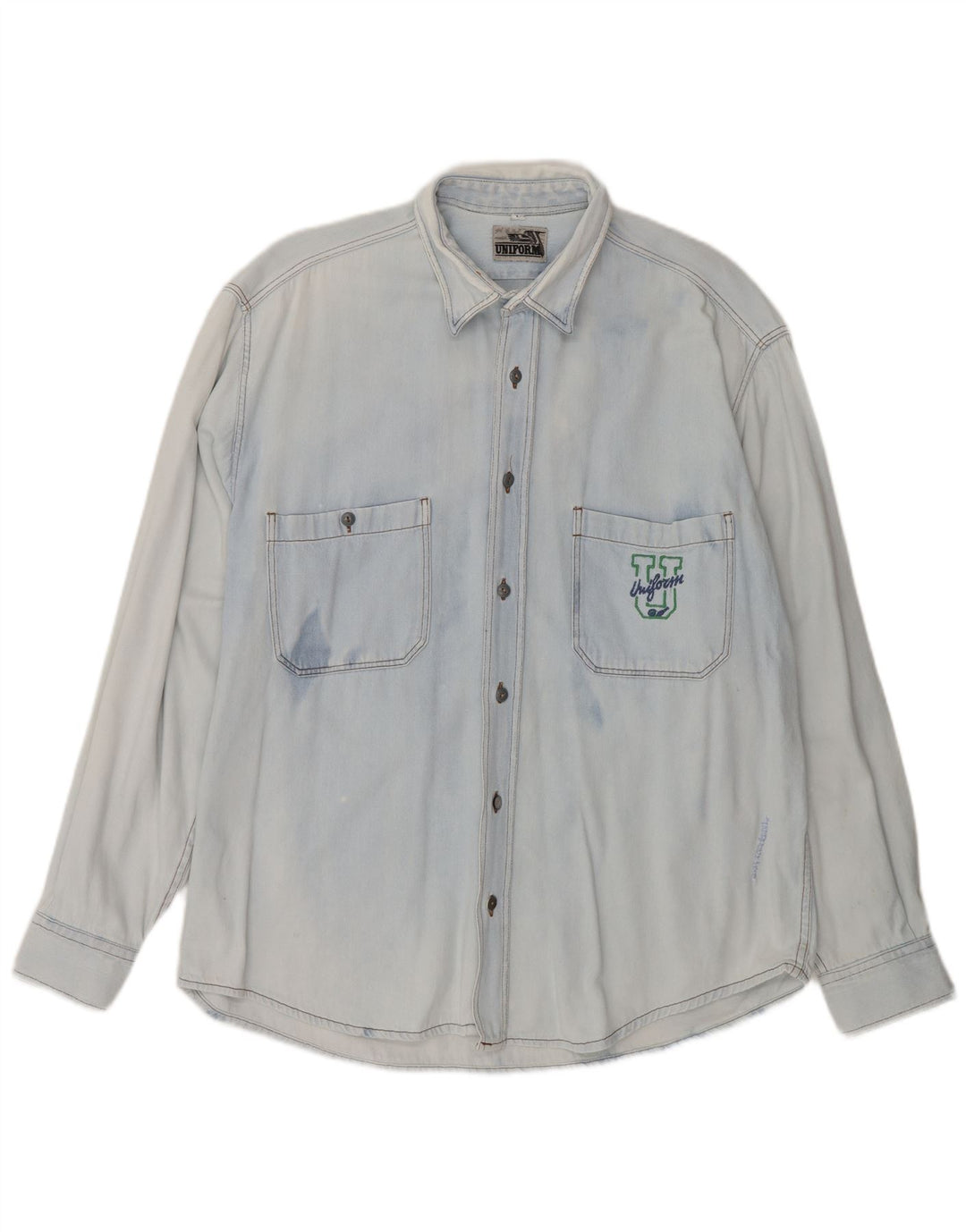 Camasa Barbati Uniforma Denim Mare Albastra