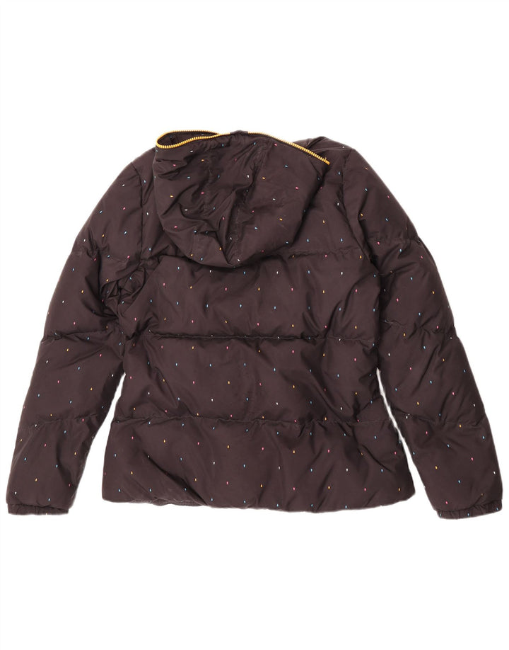 Jachetă căptușită cu glugă Adidas pentru femei UK 14 Medium Black Spot Poliester