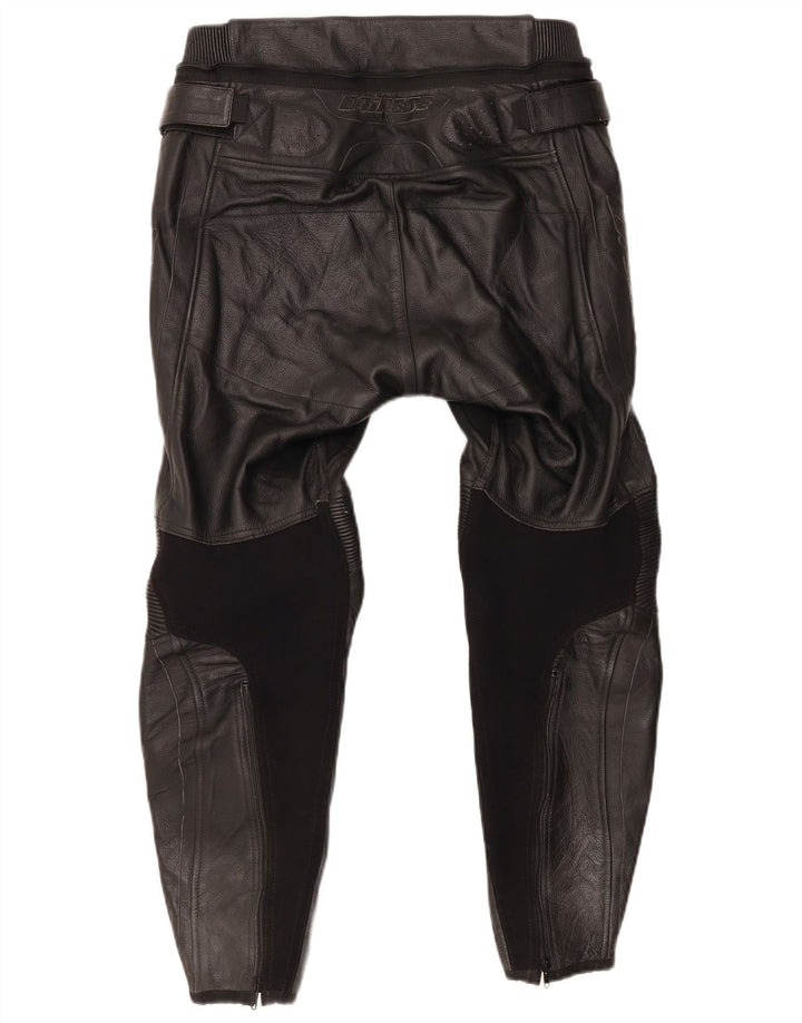 Pantaloni de piele Dainese Moto Racer pentru bărbați IT 46 Small W28 L26 Piele neagră