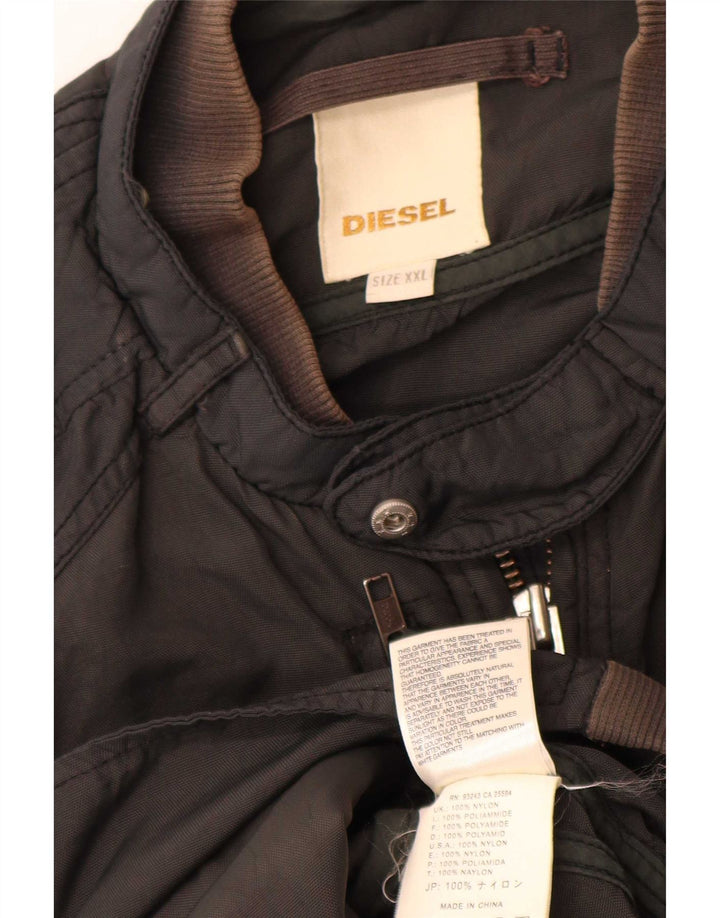 Jachetă bomber militară pentru bărbați Diesel UK 44 2XL Nylon negru