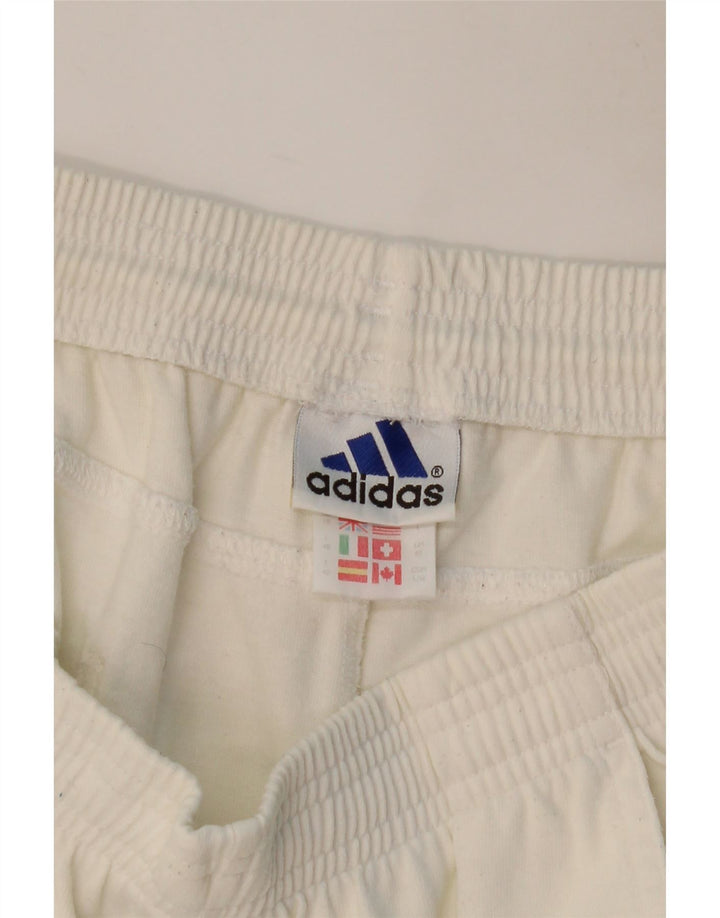 Pantaloni scurți sport ADIDAS pentru femei UK 16, mari din bumbac alb