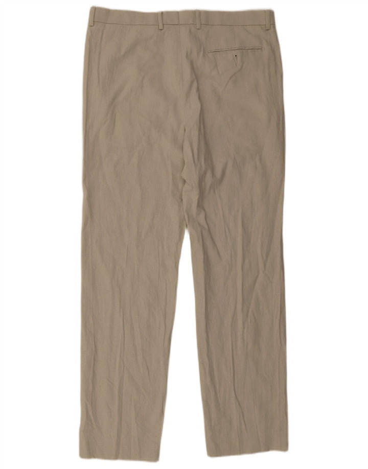Pantaloni chino pentru bărbați Marks & Spencer, cu ajustare normală, L36 L33, bej, in