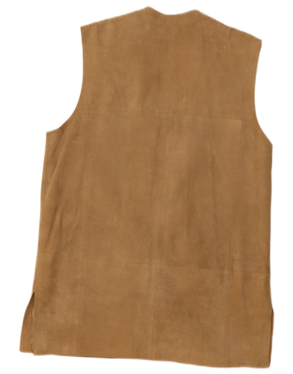 Gilet din piele intoarsa pentru femei Max Harder UK 12 Medium Beige Piele