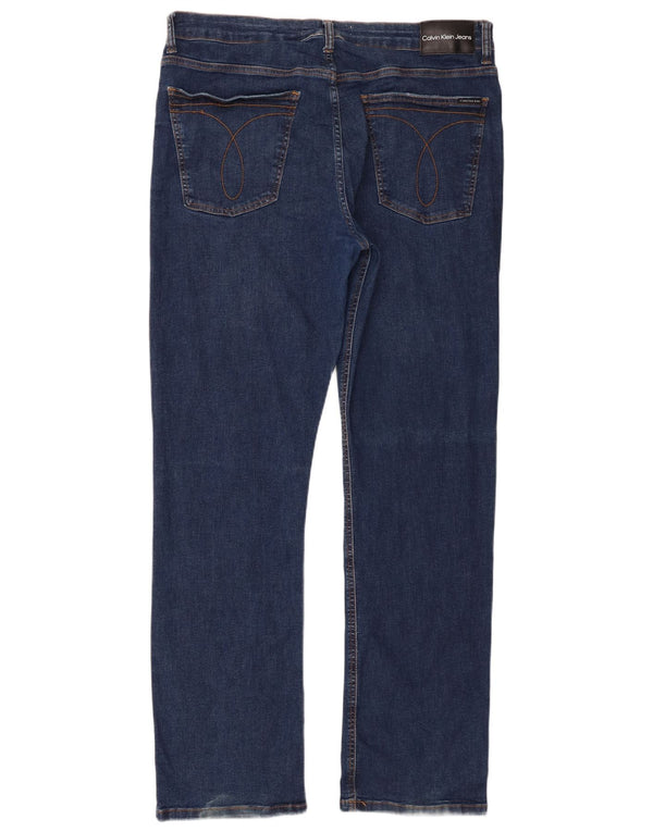 Calvin Klein Blugi Distressed drepte pentru bărbați IT 48 Medium W38 L33 Bleumarin