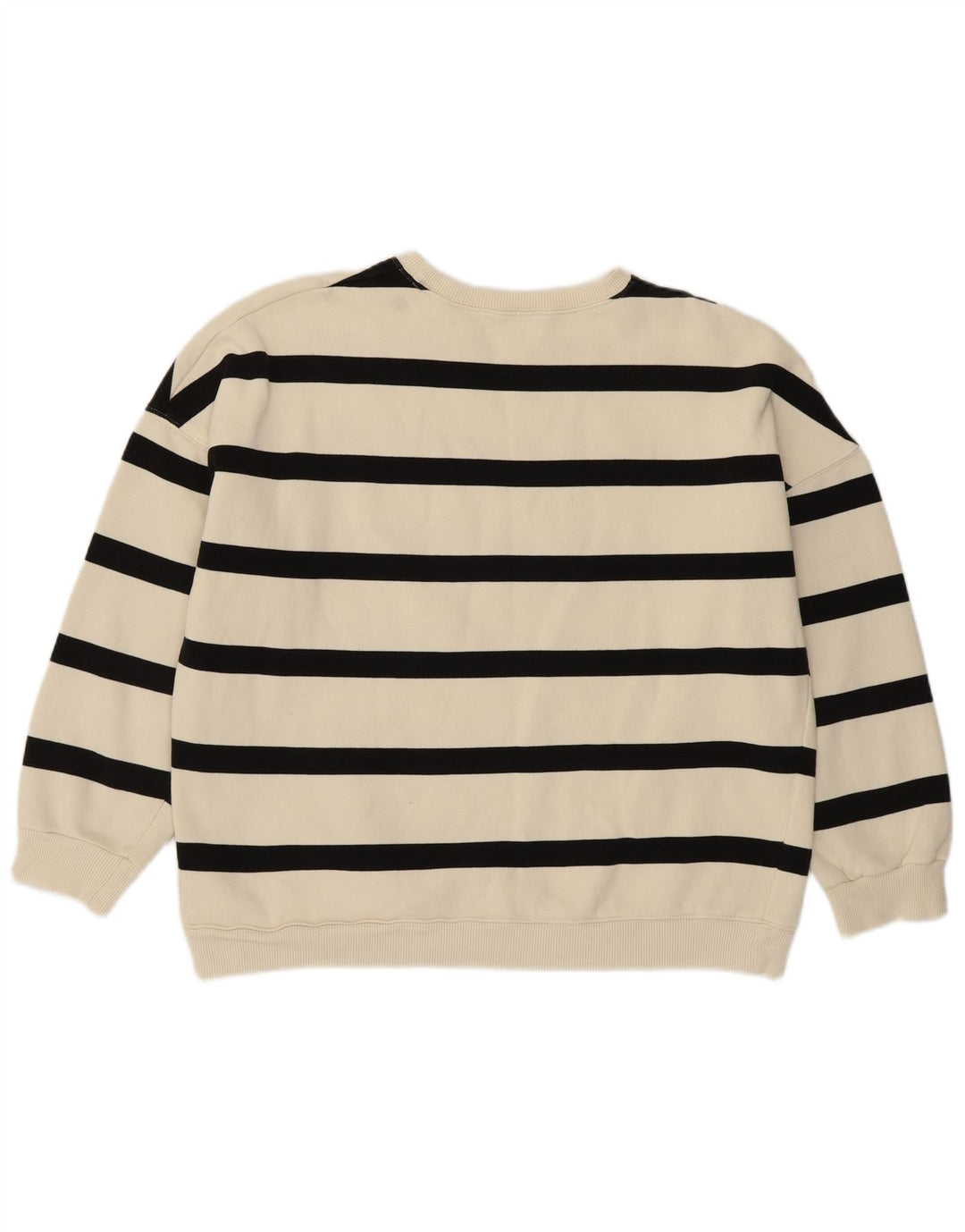 MINT VELVET Pulover pentru femei UK 14 Bumbac cu dungi albe medii