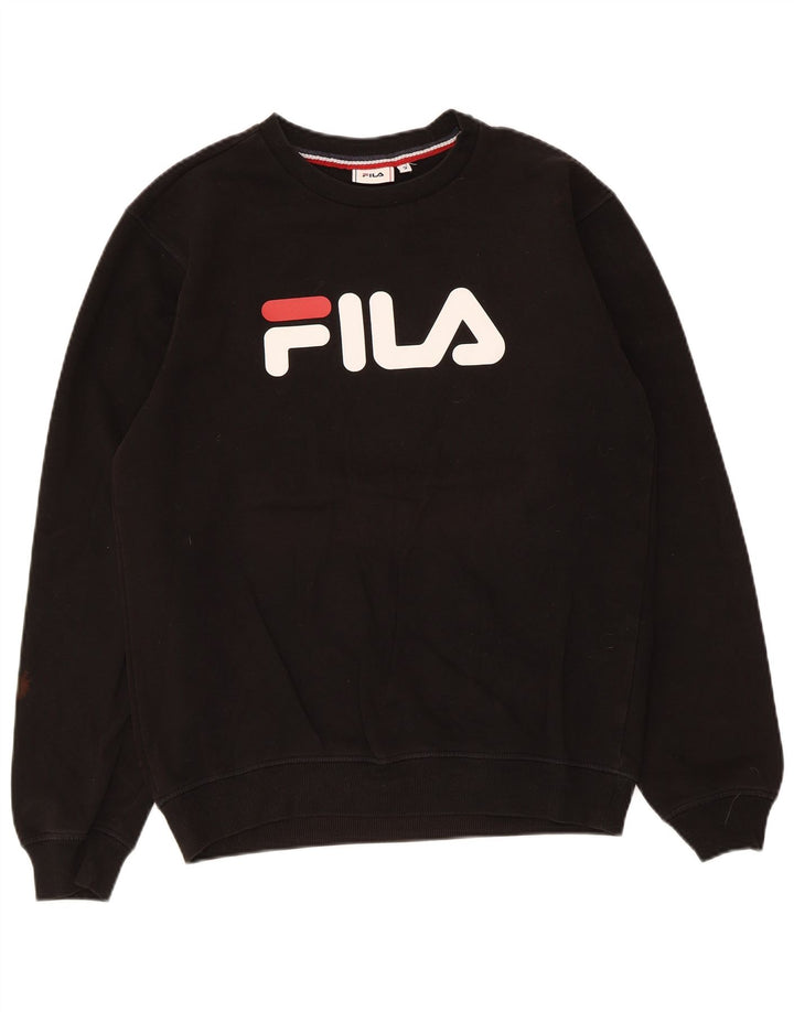 Hanorac cu grafică pentru bărbați Fila Jumper Mic Negru Bumbac