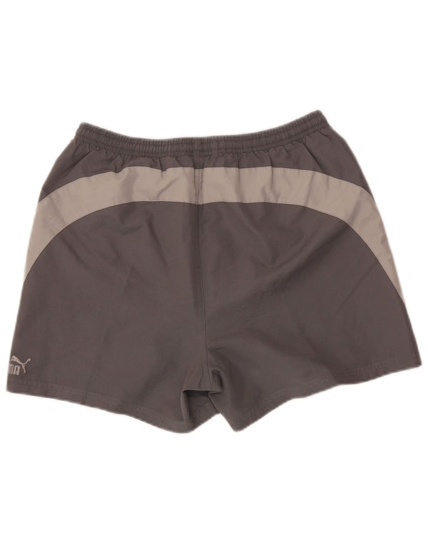 Pantaloni scurti sport PUMA pentru bărbați, gri, poliester color bloc