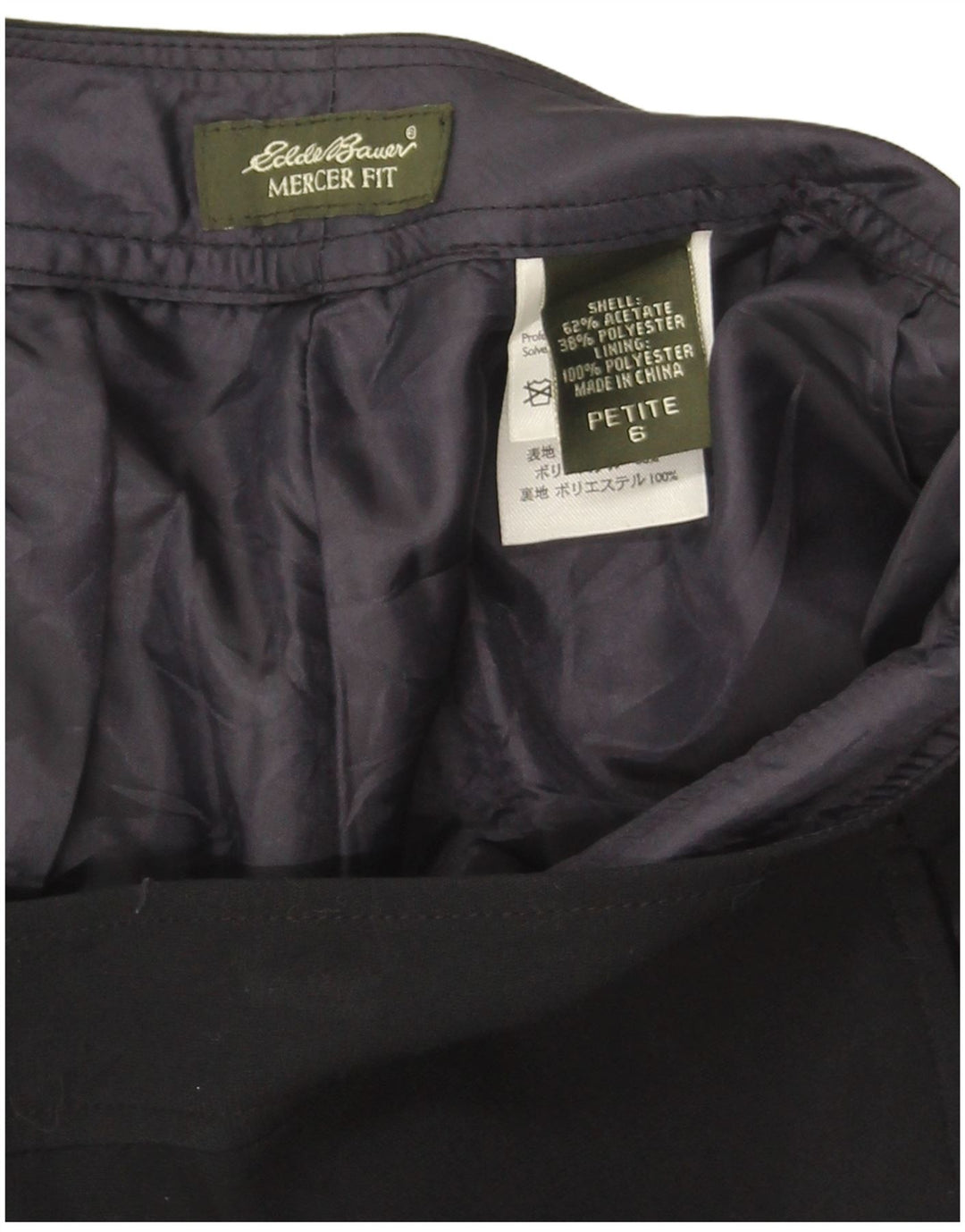 Pantaloni casual pentru femei Eddie Bauer Petite Bootcut US 6 Medium W30 L29 Negru