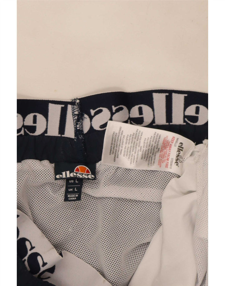 Pantaloni scurți sport grafic pentru bărbați Ellesse, mari, bleumarin, poliester color bloc