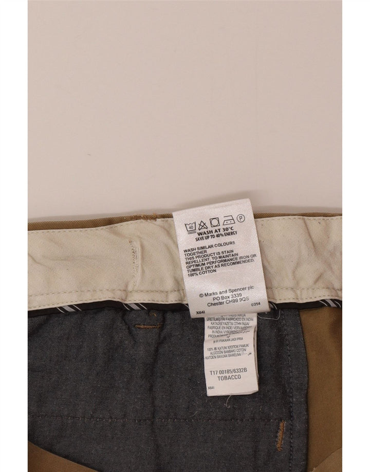 Pantaloni chino obișnuiți pentru bărbați Marks & Spencer L40 L31 bumbac maro