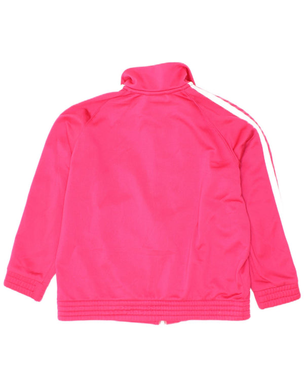 Adidas Girls Tracksuit Top Jacket 5-6 Years Pink Polyester