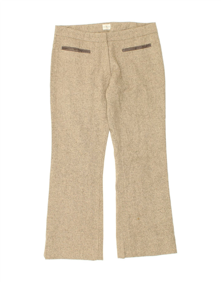 CALVIN KLEIN Womens Bootcut Casual Trousers W32 L34 Beige Vintage Calvin Klein and Second-Hand Calvin Klein from Messina Hembry 