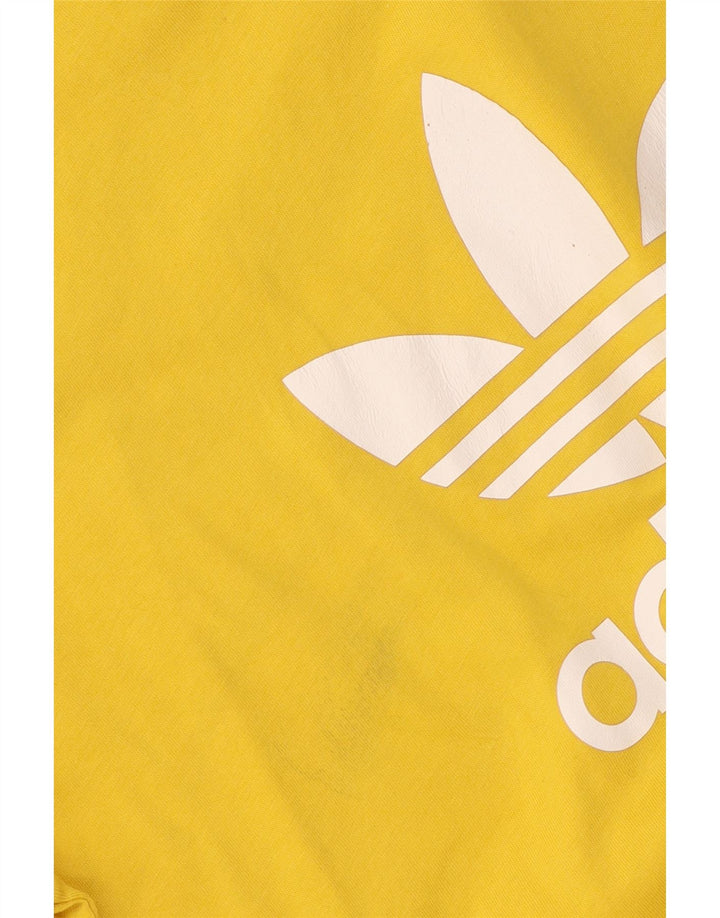 Tricou grafic pentru bărbați Adidas Top, bumbac galben mediu