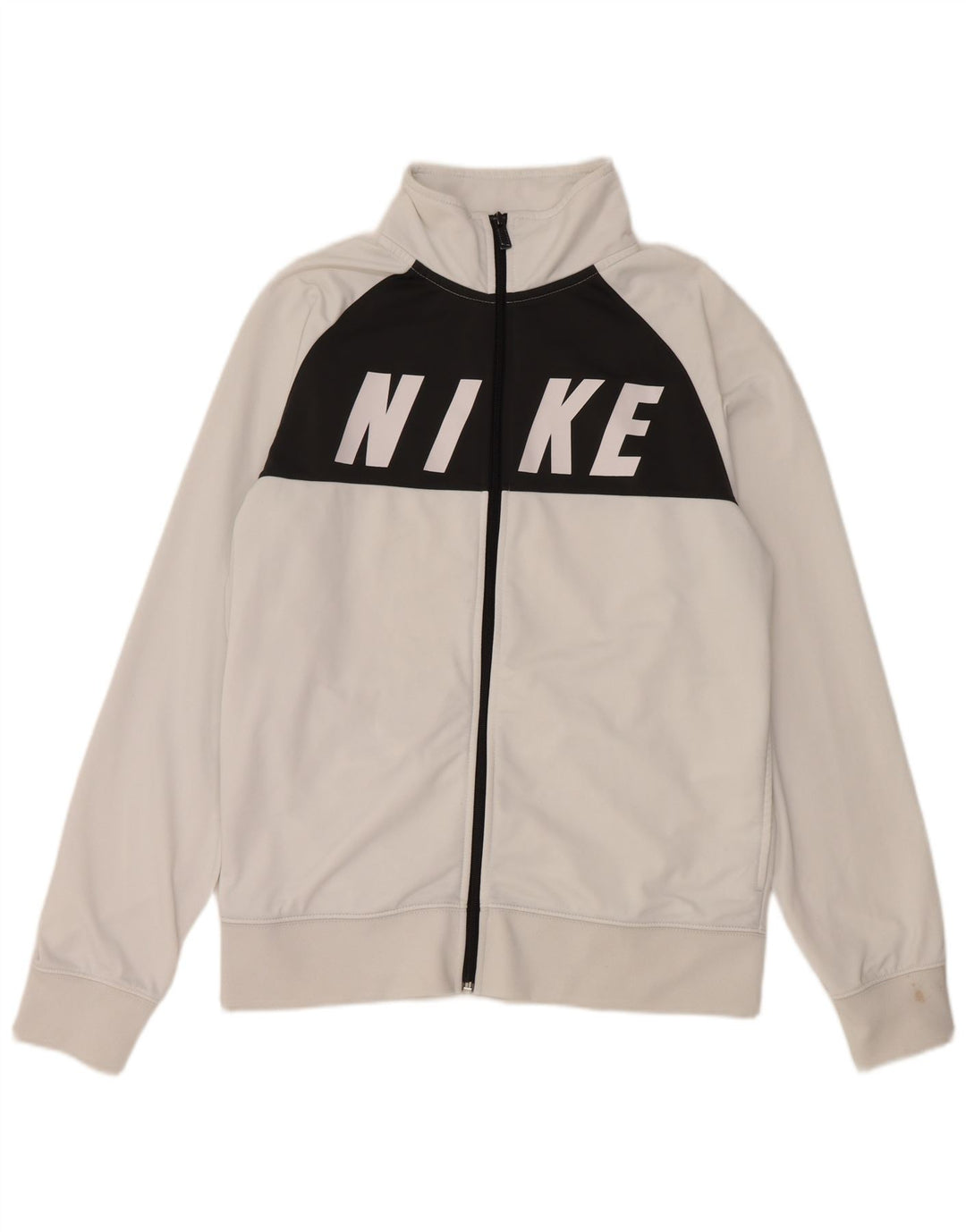 Jachetă de top pentru trening grafic NIKE pentru bărbați, alb mediu, poliester color bloc