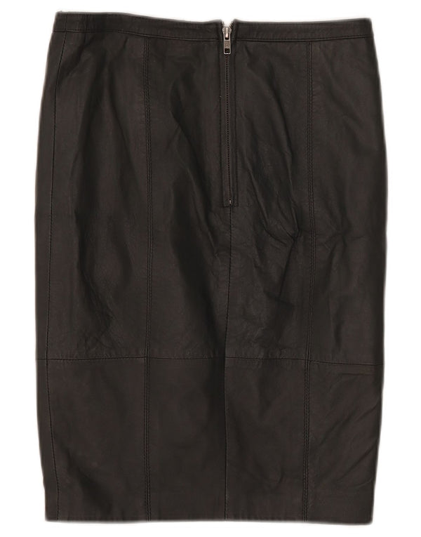 MINT VELVET Fusta creion din piele pentru femei UK 8 Small W28 Black