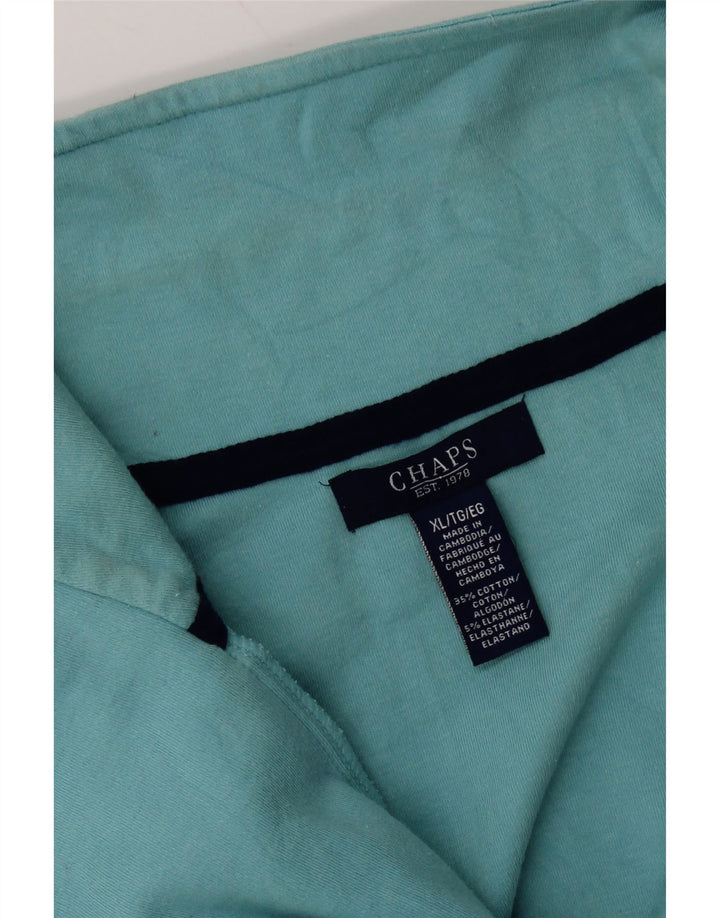 Top de trening CHAPS pentru femei, cu fermoar și gât, din bumbac albastru UK 18 XL