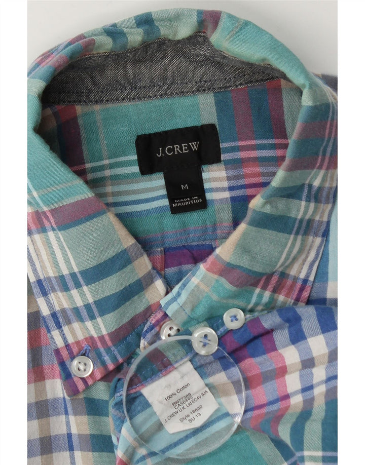 Cămașă cu mânecă scurtă pentru bărbați J. Crew, bumbac carouri albastru mediu