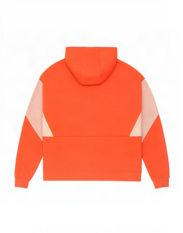 Pulover supradimensionat cu glugă Nike pentru femei UK 16 mare, portocaliu, bumbac color bloc