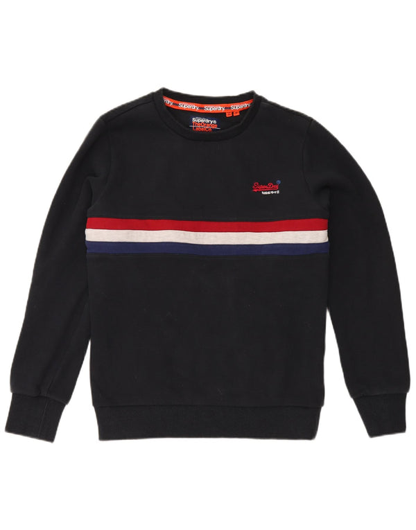 Pulover pentru bărbați Superdry Pulover mediu albastru bleumarin, bumbac color bloc