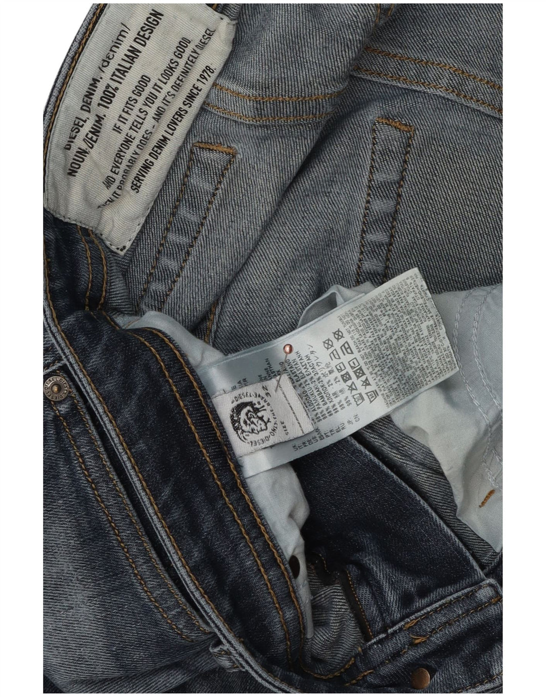 Jeans slim pentru bărbați Diesel Distressed W32 L32 Bumbac albastru
