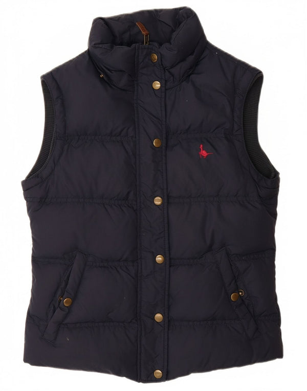 JACK WILLS Gilet căptușit pentru femei UK 8 Small Navy Blue Marine
