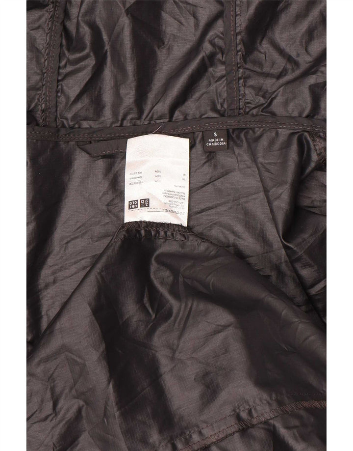 Jachetă de ploaie cu glugă Uniqlo pentru femei UK 10 Poliester negru mic