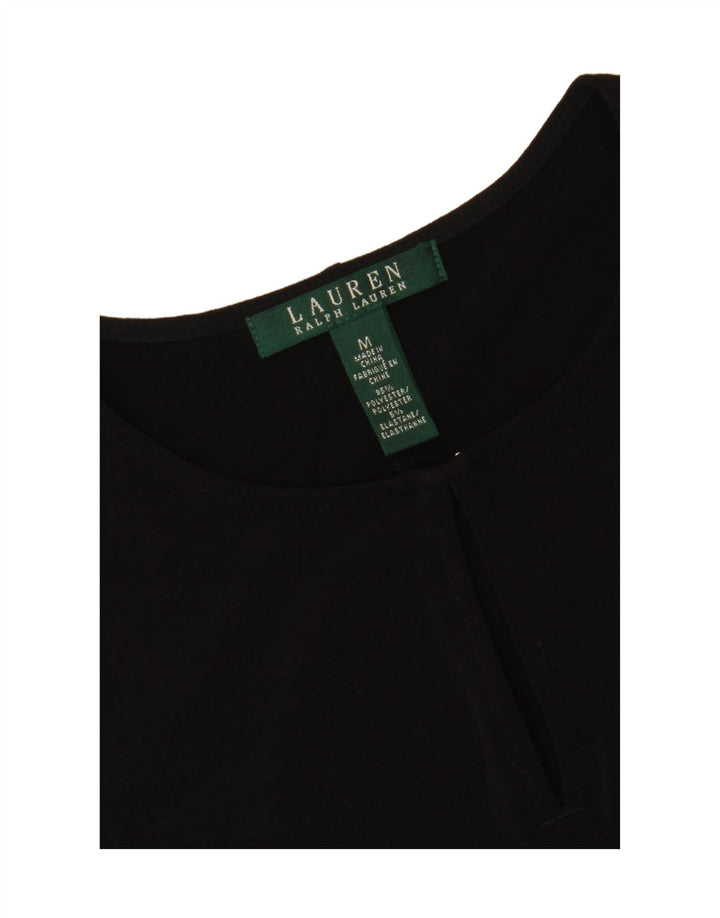 RALPH LAUREN Womens Tunic Dress UK 14 Medium Black Polyester