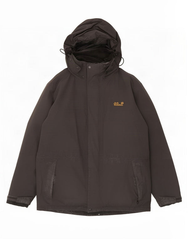 Jack Wolfskin jachetă de vânt pentru bărbați cu glugă, UK 40/42, mare, gri din poliamidă