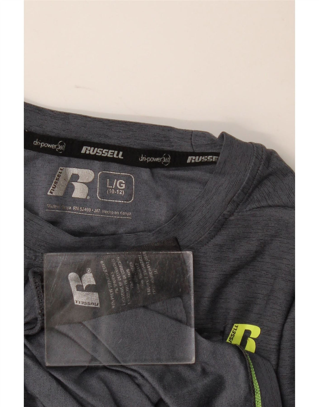 Russell Athletic pentru băieți Dri-Power Top cu mânecă lungă 10-11 ani mare, gri