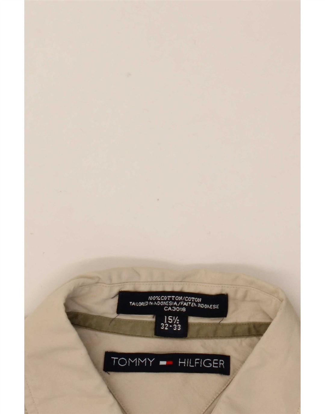 Cămașă pentru bărbați Tommy Hilfiger Mărimea 15 1/2 Bumbac Bej Mediu