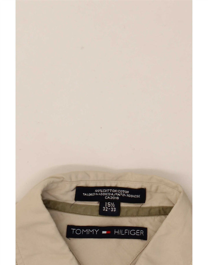 Cămașă pentru bărbați Tommy Hilfiger Mărimea 15 1/2 Bumbac Bej Mediu