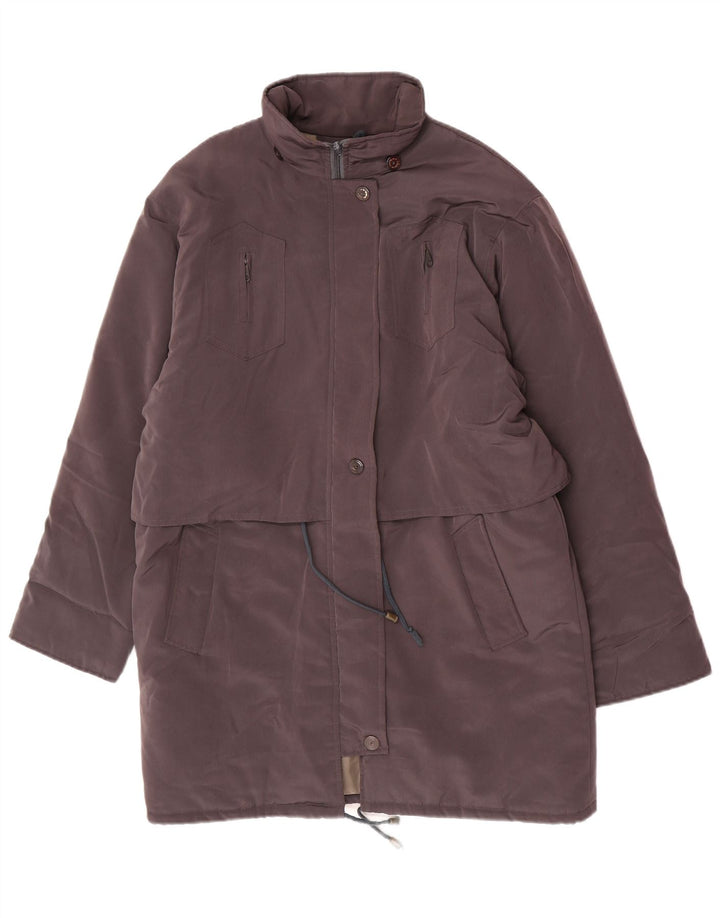 Pardesiu supradimensionat vintage pentru femei UK 18 XL maro
