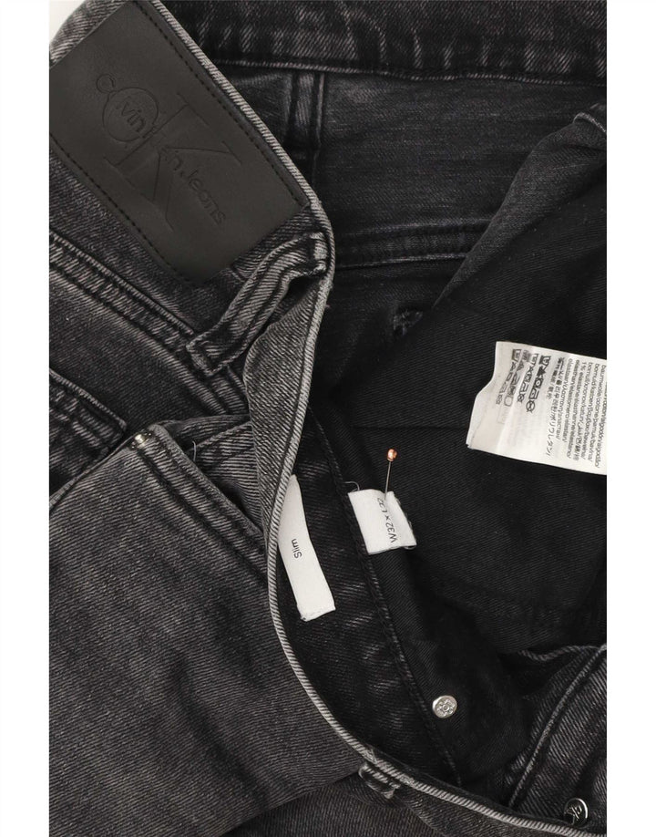 Blugi slim pentru bărbați Calvin Klein W32 L32 bumbac gri
