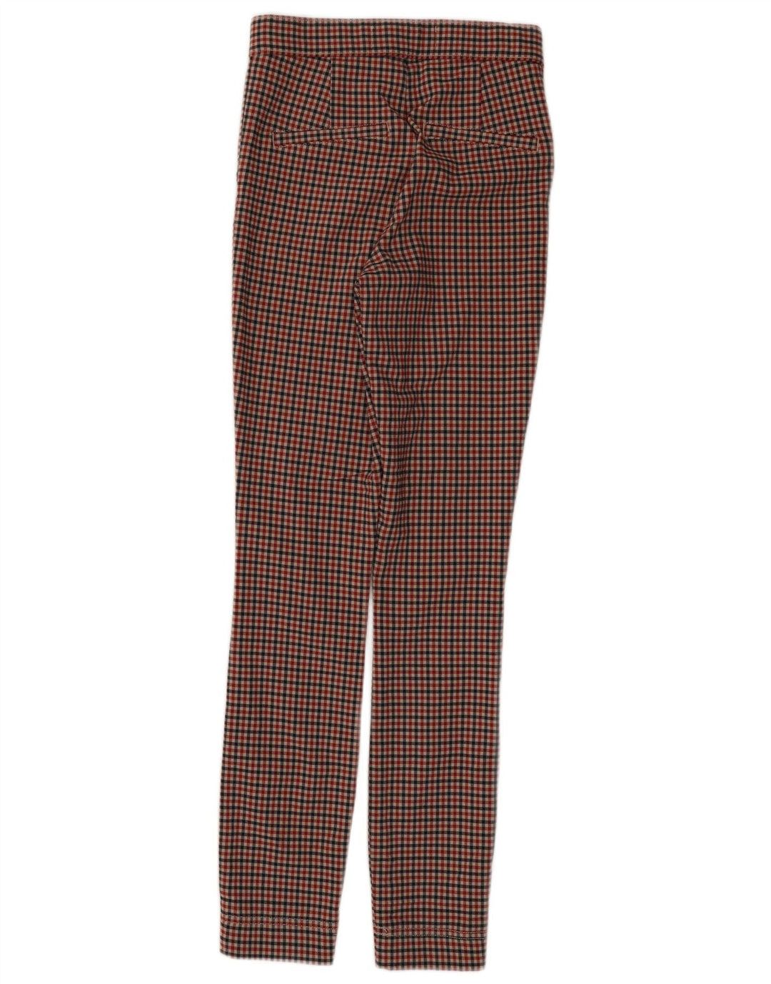 Pantaloni chino skinny pentru femei HOLLISTER XS W24 L28 Red Check Viscose