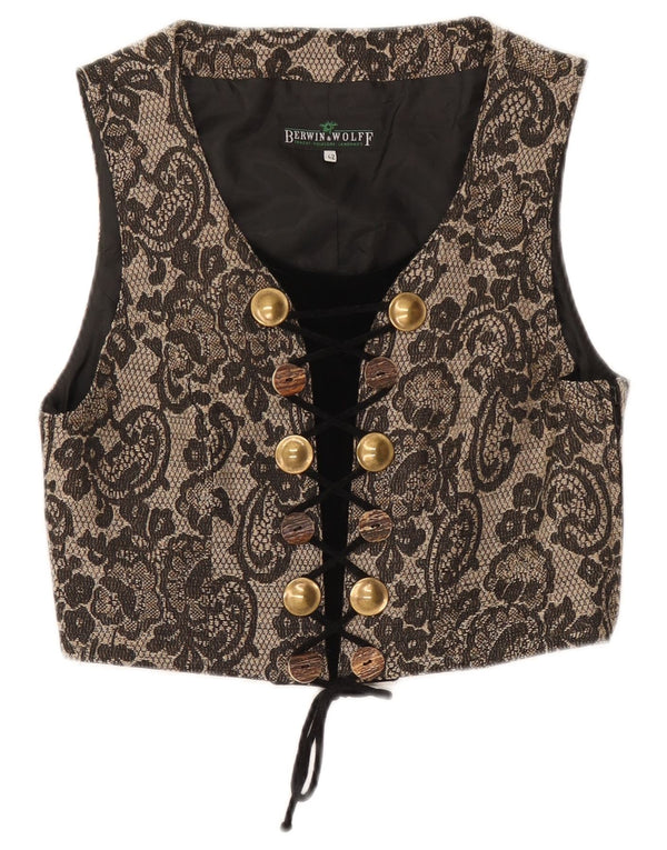 Top corset fără mâneci pentru femei Berwin & Wolff IT 42 Medium Bej Floral