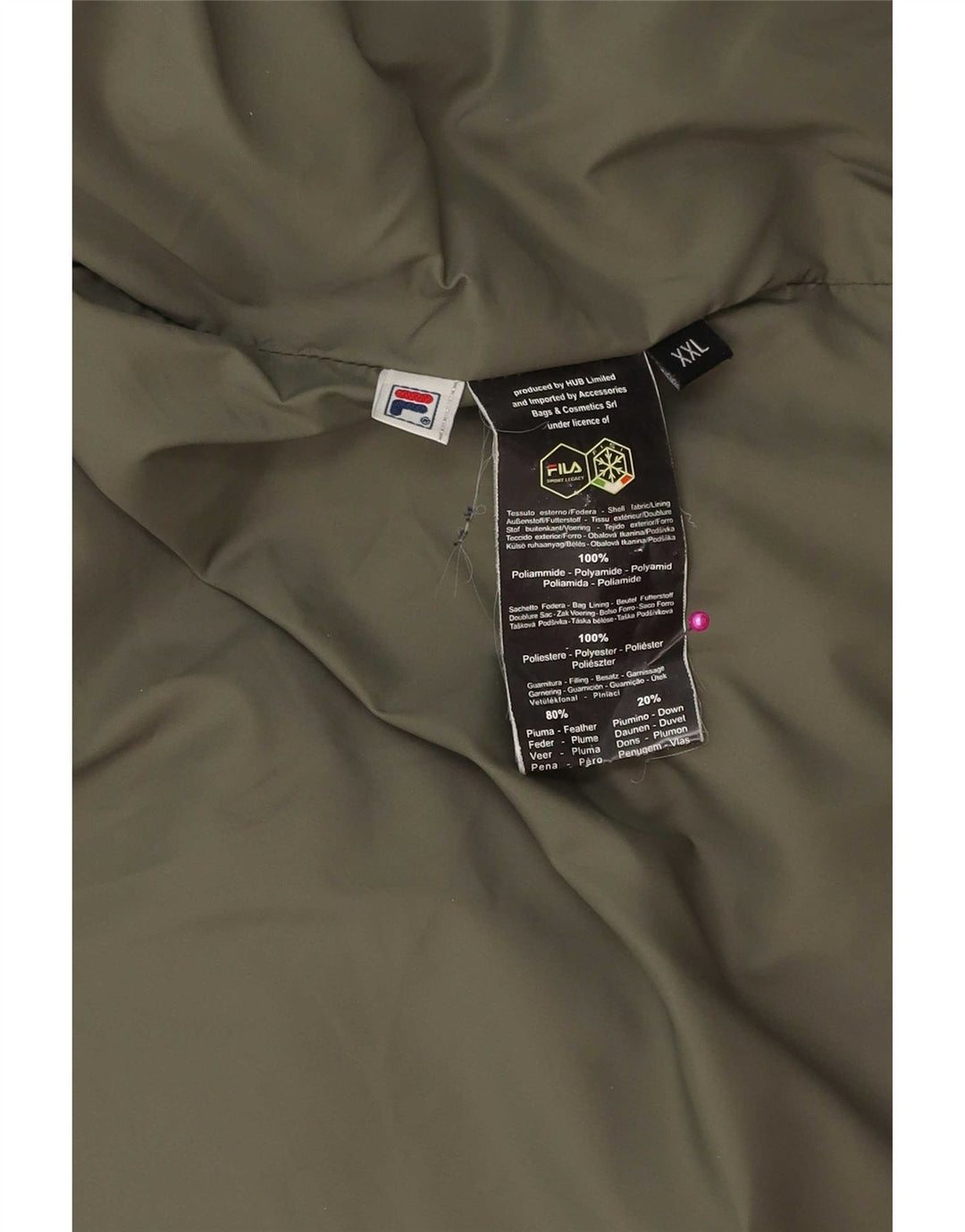 Jachetă căptușită pentru bărbați Fila UK 44 2XL Poliester verde