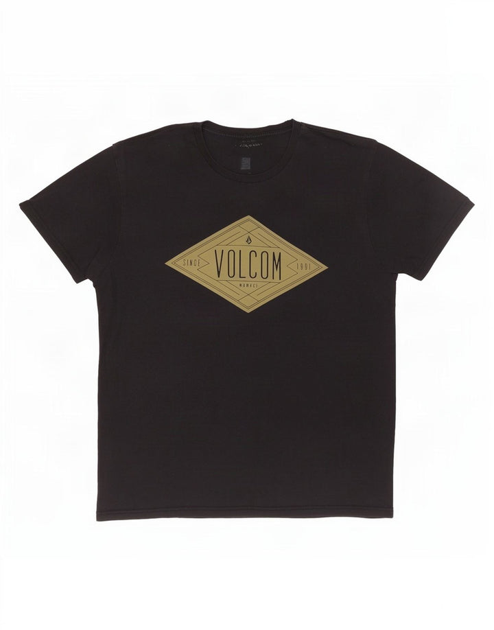 Tricou grafic pentru bărbați Volcom Top mare din bumbac negru