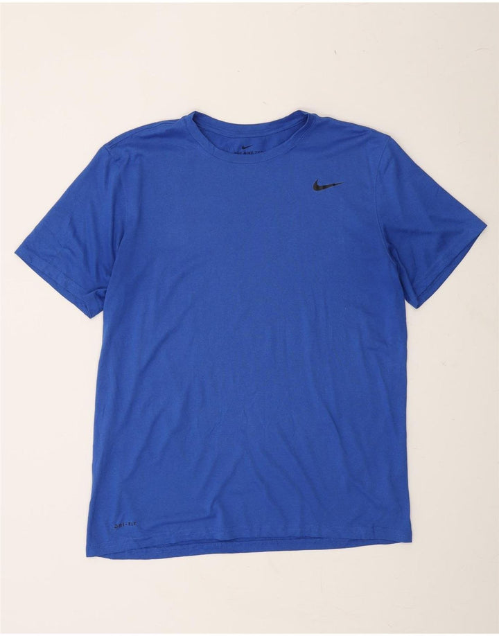 NIKE Mens Dri Fit T-Shirt Top Large Blue Polyester Vintage Nike and Second-Hand Nike from Messina Hembry 